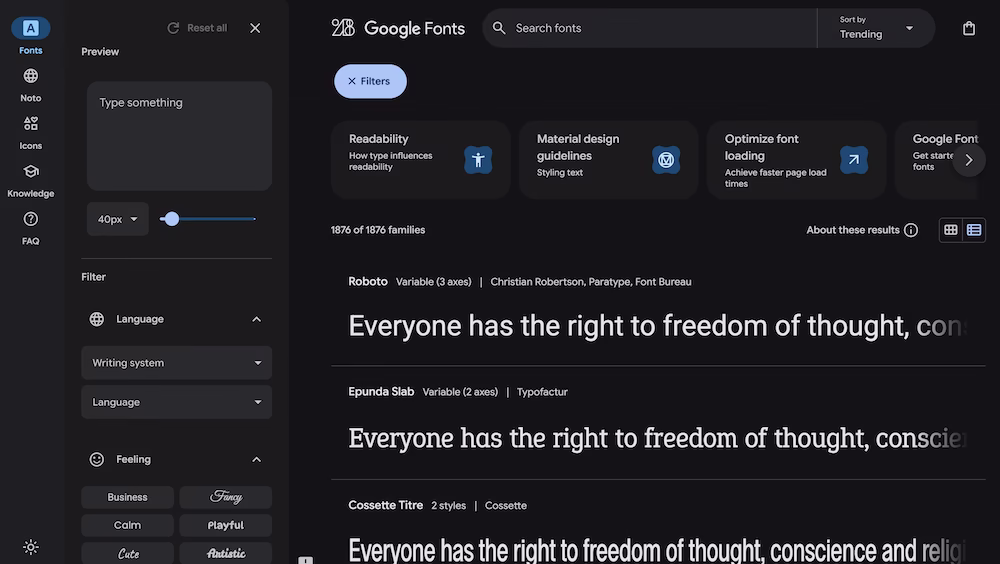 De 15 populairste Google Fonts van 2025